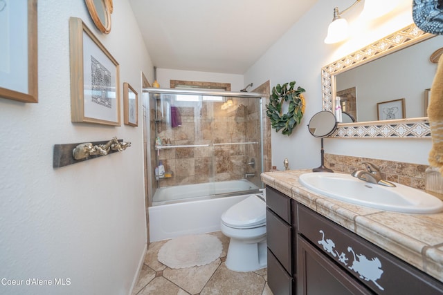 1707 E 2nd Ave, Post Falls, ID 83854 - full bath with vanity, toilet, and enclosed tub / shower combo