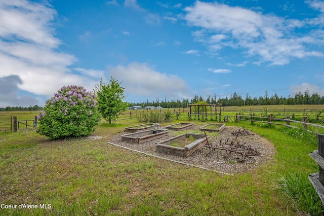 222 E Remington Rd, Athol, ID 83801 - view of yard with a vegetable garden and a view of countryside