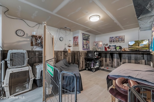 222 E Remington Rd, Athol, ID 83801 - finished below grade area featuring wood finished floors and a wainscoted wall