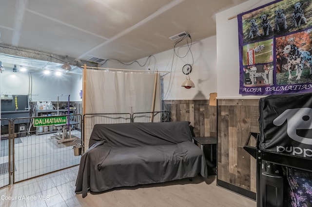 222 E Remington Rd, Athol, ID 83801 - bedroom with wainscoting and wooden walls