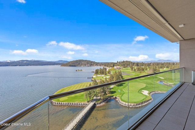 2051 S Island Green Dr, Coeur Dalene, ID 83814 - balcony with a water and mountain view