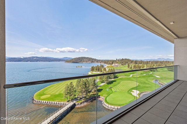 2051 S Island Green Dr, Coeur Dalene, ID 83814 - balcony with a water and mountain view and view of golf course