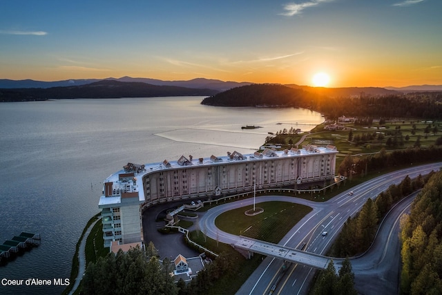 2051 S Island Green Dr, Coeur Dalene, ID 83814 - bird's eye view of a water and mountain view and a major roadway