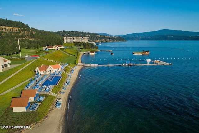 2051 S Island Green Dr, Coeur Dalene, ID 83814 - aerial view of a water and mountain view