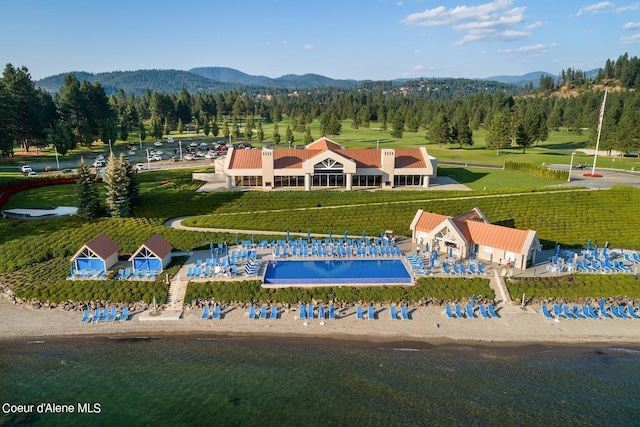 2051 S Island Green Dr, Coeur Dalene, ID 83814 - drone / aerial view of a mountainous background and a forest