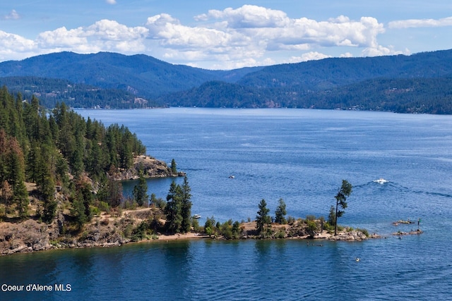 2051 S Island Green Dr, Coeur Dalene, ID 83814 - water view with a mountain backdrop