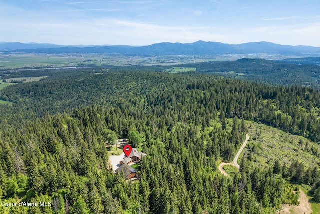17378 N Freddi Rd, Rathdrum, ID 83858 - bird's eye view of a forest and a mountainous background