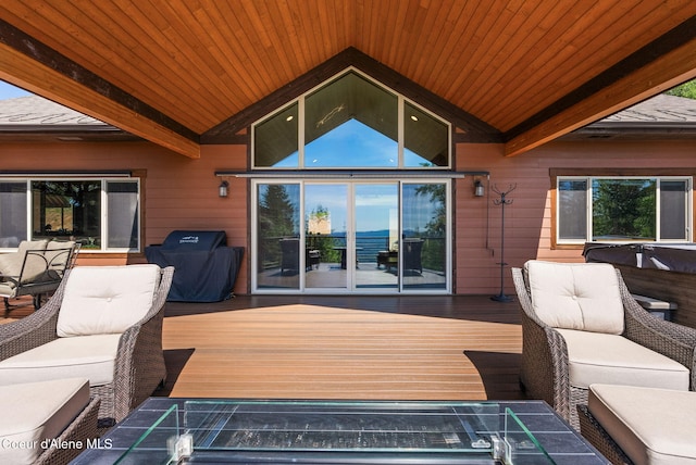 17378 N Freddi Rd, Rathdrum, ID 83858 - deck featuring a grill and an outdoor hangout area