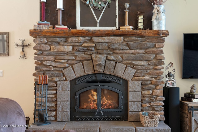 17378 N Freddi Rd, Rathdrum, ID 83858 - detailed view of a stone fireplace