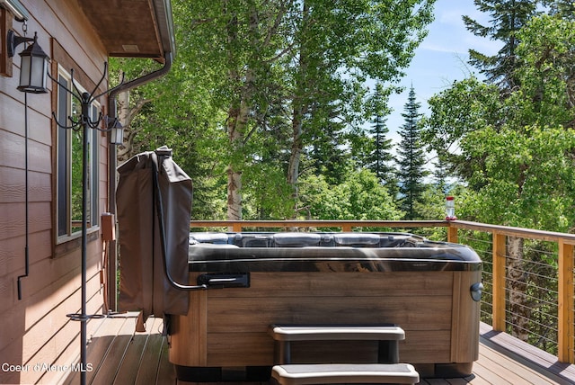 17378 N Freddi Rd, Rathdrum, ID 83858 - wooden terrace featuring a hot tub