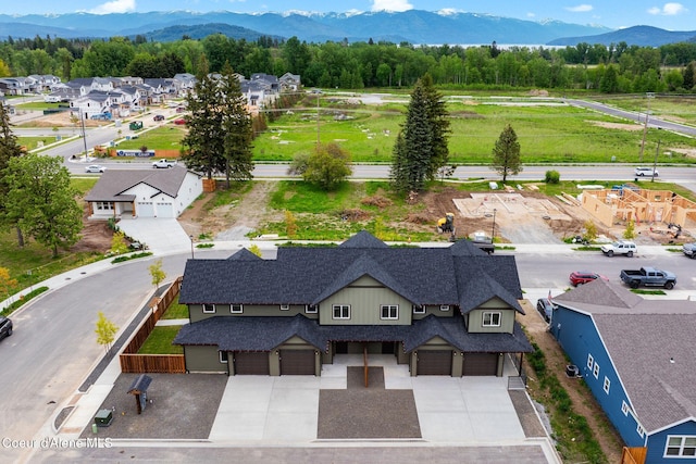 1674 Onyx Ct, Sandpoint, ID 83864 - aerial view of residential area with a mountainous background