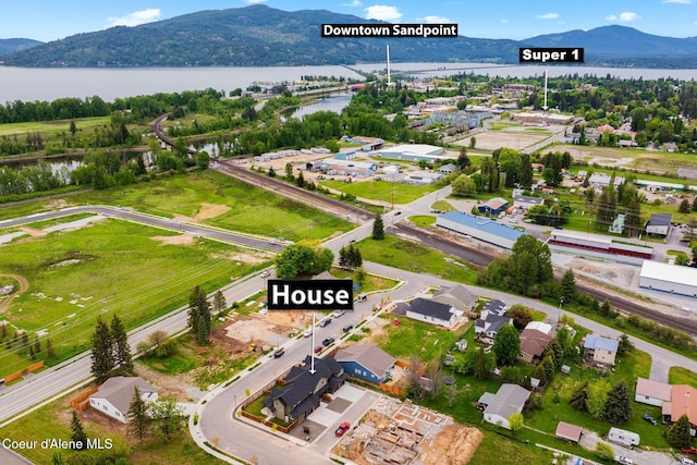 1674 Onyx Ct, Sandpoint, ID 83864 - aerial view of a water and mountain view