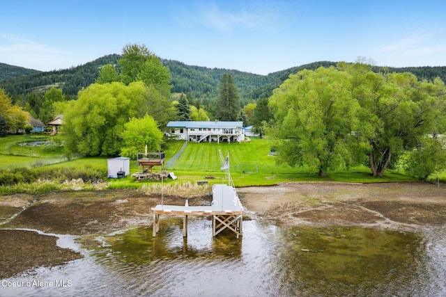 291 Comeback Bay Ln, Sagle, ID 83860 - dock featuring a wooded view and a water view