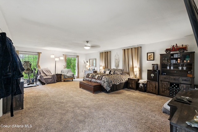 291 Comeback Bay Ln, Sagle, ID 83860 - carpeted bedroom featuring a ceiling fan