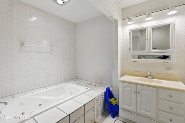 291 Comeback Bay Ln, Sagle, ID 83860 - bathroom featuring a jetted tub and vanity