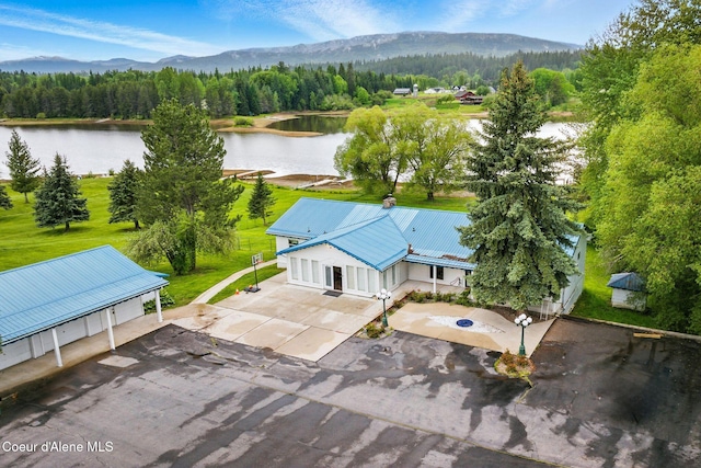 291 Comeback Bay Ln, Sagle, ID 83860 - view of subject property featuring a water and mountain view and a forest