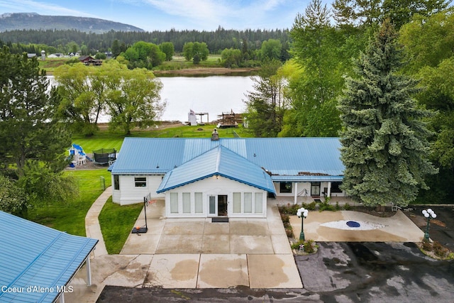 291 Comeback Bay Ln, Sagle, ID 83860 - view from above of property featuring a nearby body of water and a forest
