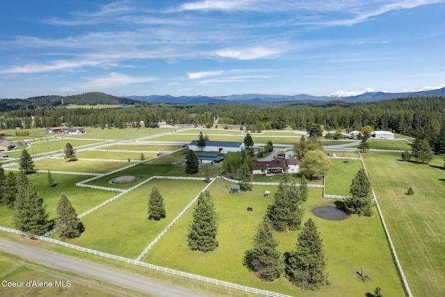 7104 W Kidd Island Rd, Coeur Dalene, ID 83814 - aerial view of a mountainous background and a heavily wooded area