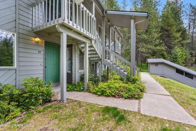 64 Winterbrook Way Unit 101, Sandpoint, ID 83864 - property entrance featuring a balcony