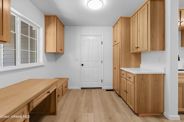 2411 W Diamond Bar Rd, Rathdrum, ID 83858 - kitchen with light wood-style floors and light countertops
