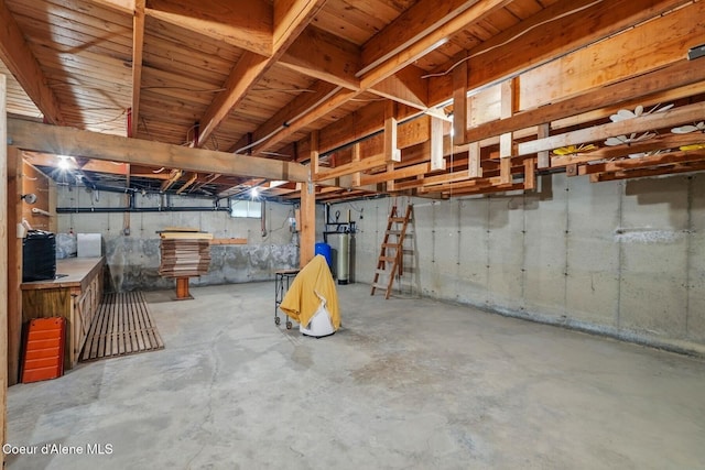 1180 Mountain View Rd, Clark Fork, ID 83811 - unfinished below grade area featuring gas water heater