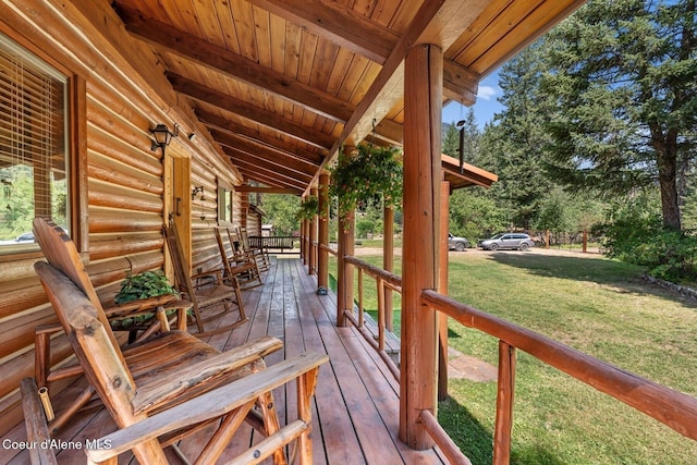 1180 Mountain View Rd, Clark Fork, ID 83811 - porch with a lawn