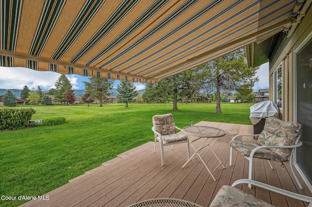 49-C Chardonnay Dr, Blanchard, ID 83804 - wooden terrace with a lawn