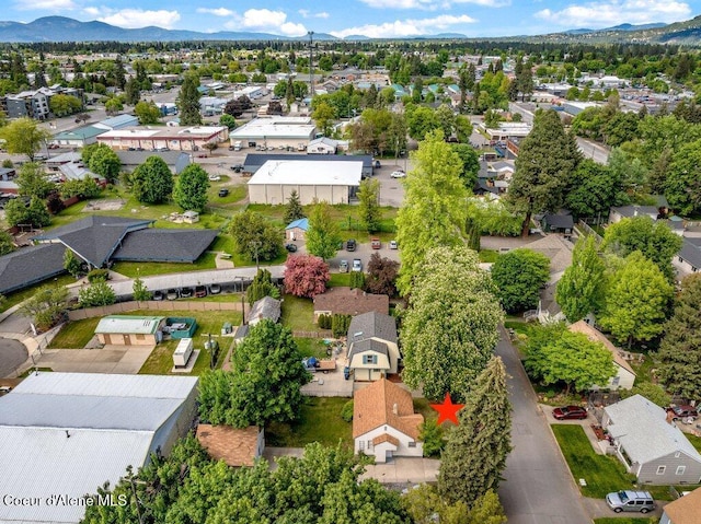 1415 N 2nd St, Coeur Dalene, ID 83814 - aerial perspective of suburban area featuring mountains