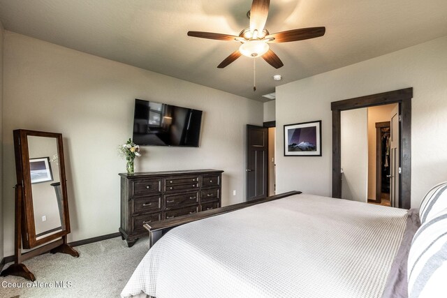 14441 N Pristine Cir, Rathdrum, ID 83858 - bedroom featuring carpet floors, baseboards, and ceiling fan