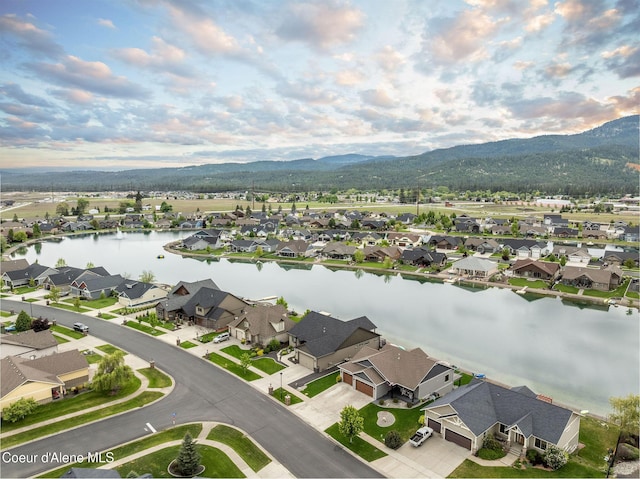 14441 N Pristine Cir, Rathdrum, ID 83858 - aerial overview of property's location featuring nearby suburban area and a water and mountain view