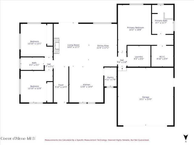 2917 N Bygone Way, Post Falls, ID 83854 - property floor plan