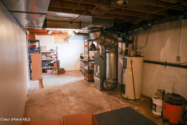 8705 N Ramsey Rd, Hayden, ID 83835 - unfinished basement with water heater