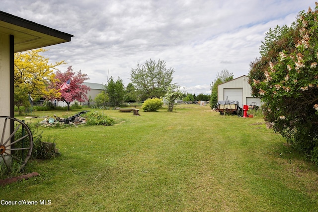 8705 N Ramsey Rd, Hayden, ID 83835 - view of yard featuring an outbuilding and a garage