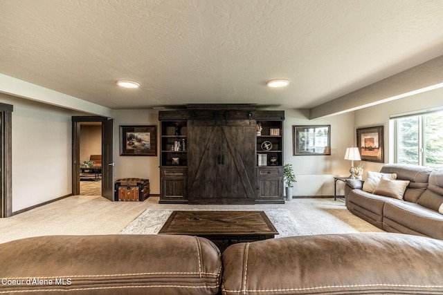 14441 N Pristine Cir, Rathdrum, ID 83858 - living area featuring light carpet, a textured ceiling, and baseboards