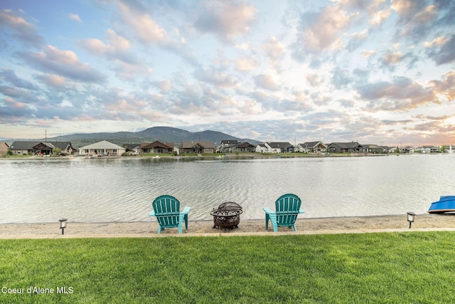 14441 N Pristine Cir, Rathdrum, ID 83858 - water view with a fire pit and nearby suburban area