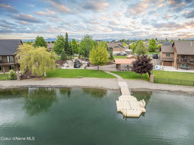 14441 N Pristine Cir, Rathdrum, ID 83858 - water view with nearby suburban area and a dock