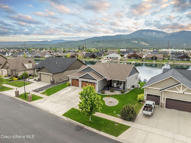 14441 N Pristine Cir, Rathdrum, ID 83858 - aerial perspective of suburban area featuring a mountain backdrop