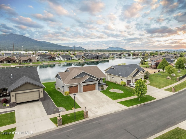 14441 N Pristine Cir, Rathdrum, ID 83858 - aerial perspective of suburban area with a water and mountain view