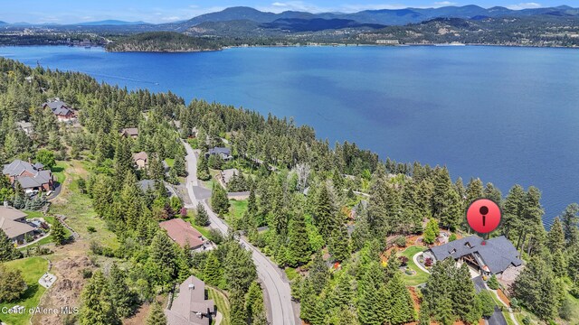 4618 S Scenic Dr, Coeur Dalene, ID 83814 - bird's eye view of a water and mountain view