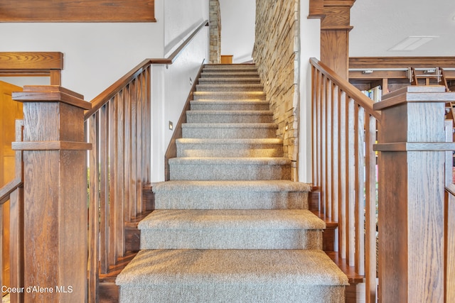 4618 S Scenic Dr, Coeur Dalene, ID 83814 - stairs with wood finished floors
