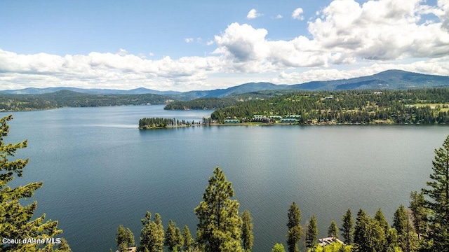 4618 S Scenic Dr, Coeur Dalene, ID 83814 - water view featuring a mountain backdrop