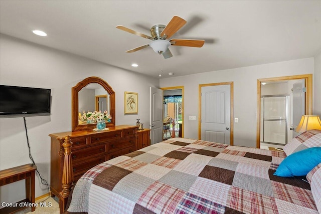 23815 N Rapalla Ct, Athol, ID 83801 - carpeted bedroom with recessed lighting, ceiling fan, and baseboards