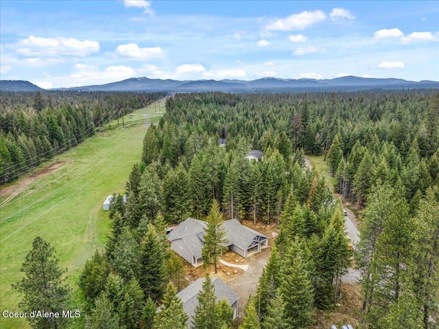 10233 Bunco Rd, Athol, ID 83801 - view of subject property with a heavily wooded area and a mountain backdrop