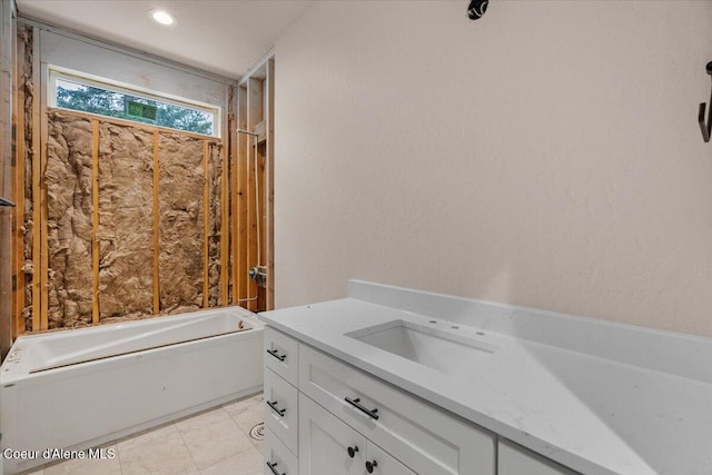 10233 Bunco Rd, Athol, ID 83801 - full bath with vanity, shower / bathtub combination, and a textured wall