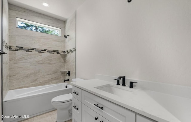 10233 Bunco Rd, Athol, ID 83801 - full bathroom featuring shower / bath combination, vanity, and tile patterned flooring