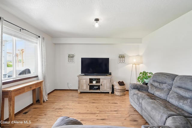 12404 W Devonshire Ave, Post Falls, ID 83854 - living area featuring light wood-style floors and a textured ceiling
