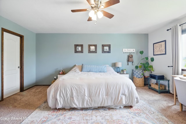 12404 W Devonshire Ave, Post Falls, ID 83854 - bedroom featuring carpet, a ceiling fan, and baseboards