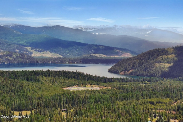 225 Fairway Dr, Priest Lake, ID 83856 - view of mountain background featuring a forest and a large body of water
