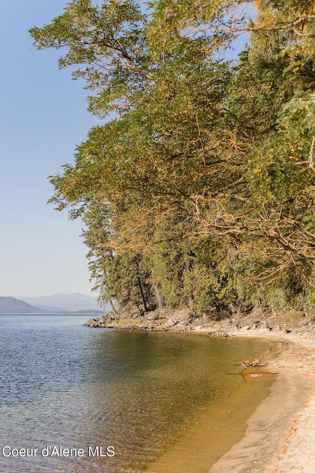 225 Fairway Dr, Priest Lake, ID 83856 - water view with a mountain backdrop