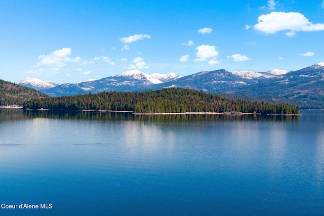 225 Fairway Dr, Priest Lake, ID 83856 - water view with a heavily wooded area and mountains